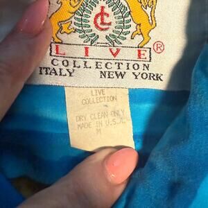 Vintage Men Size M Italian Disco Shirt LIVE Collection New York